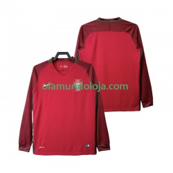 Camisola Portugal 2016 Retro Homem Equipamento Primeiro Manga Comprida